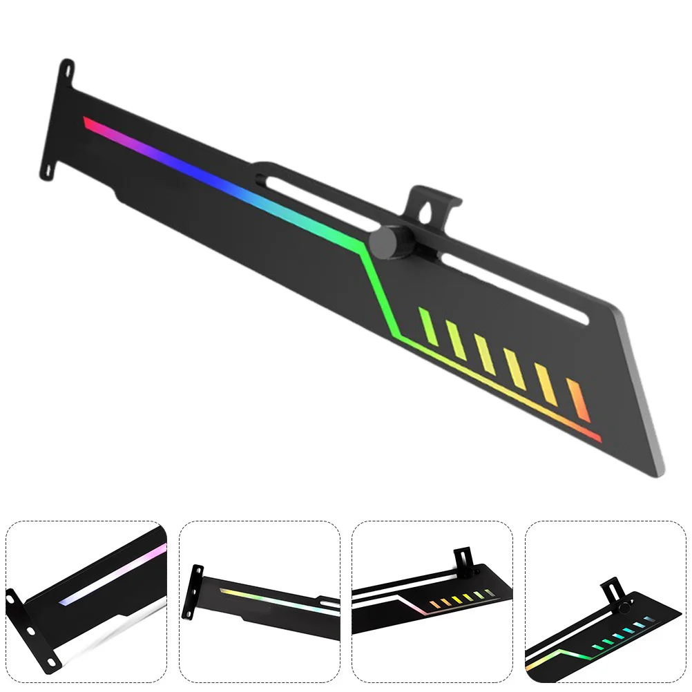 

1 шт. Регулируемый держатель для видеокарты ARGB, устойчивый кронштейн для GPU, подставка для видеокарты в корпусе ПК, противоскользящий фиксатор для графической карты