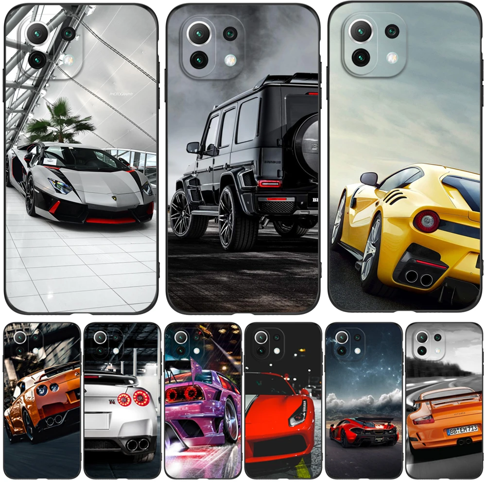 For xiaomi Mi 11 / Mi 11 Lite 5G NE 4G Case Cover xiaomi11 black tpu case sport race car