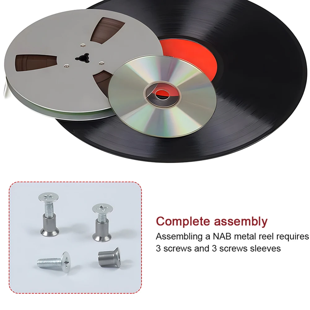 

24Pcs Hardware Screw Set Stainless Steel NAB Hub Take Up Reel Screw Set for 3M for AMPEX for TEAC for RMGI