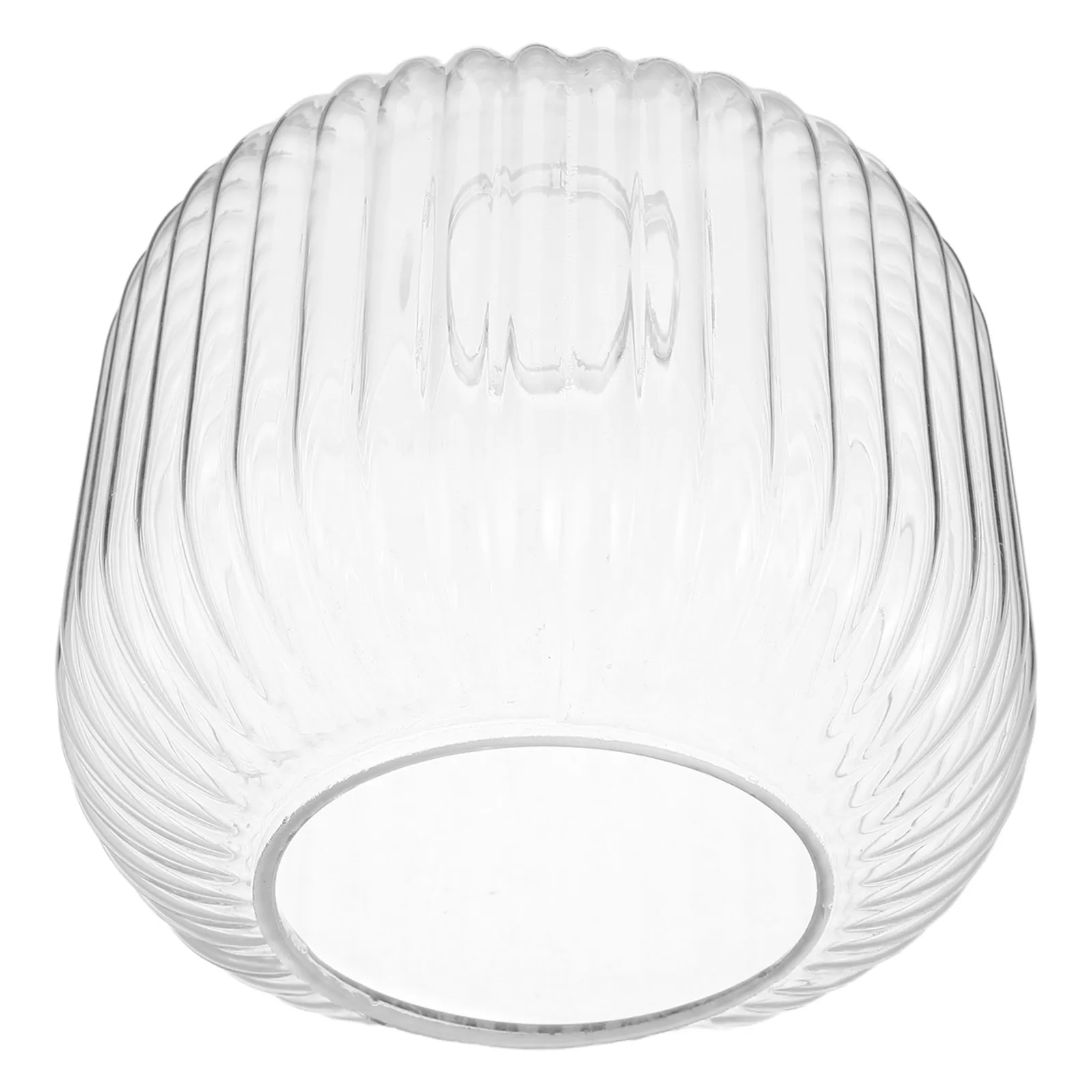 Cylinder Glass Lamp Shade Striped Lantern Replacement for E26 E27 Sockets Vintage Dual Open Pendant Lampshade Glass Cover