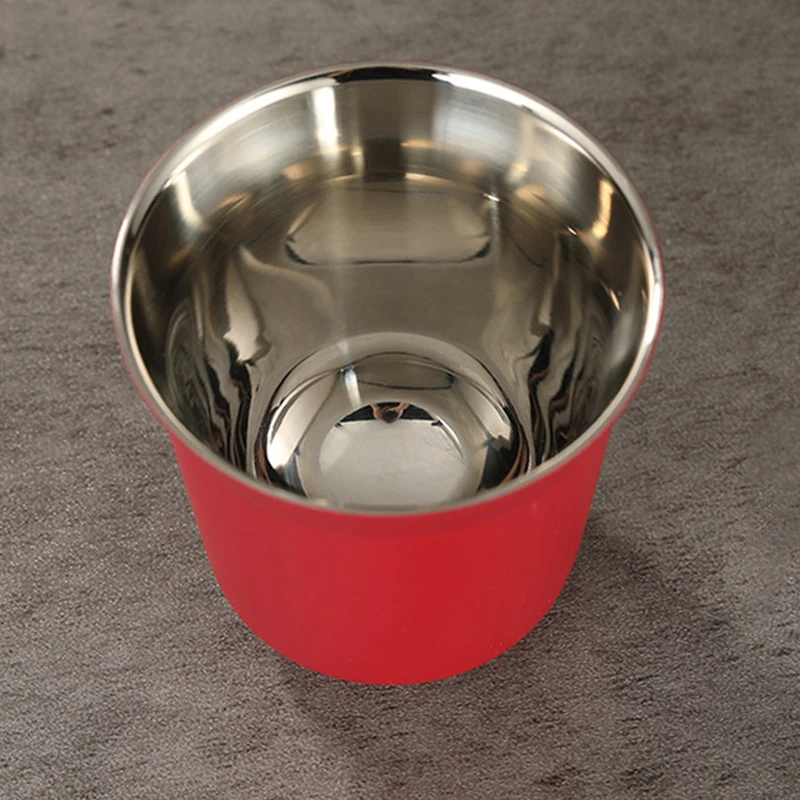 80ml 304 Stainless Steel Coffee Cups Wine Glass Espresso Mugs Double Wall Heat Insulated Capsule Cup Small Capacity Tea Bottle