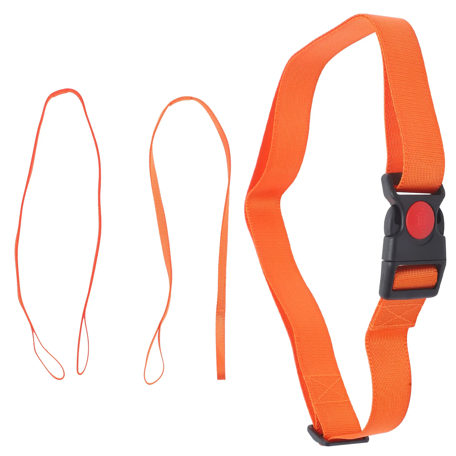 

1Pc Safety Belt Orange Swim Tether Waist Float Harness Double Connection Training Durable Fitness Resistance Sports