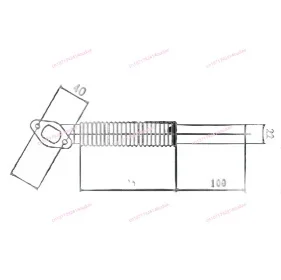 Testata flessibile per motore DLE55/EME55 (40-60cc)