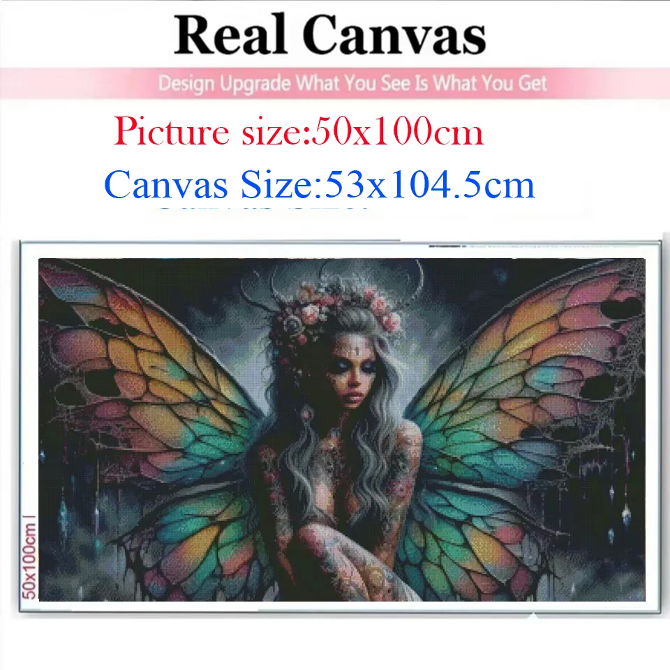 Gothic Mysterious Btterfly Fairy 5D Diy Diamond painting Full Diamond Art Rhinestones Cross Stitch Kits Mosaic Home Decorations