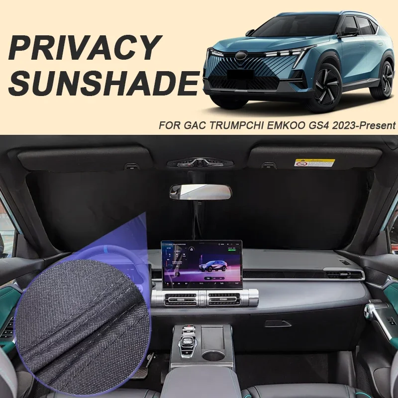 Car Black Windows Privacy Sunshade Auto Anti-UV Heat Insulation Protect Cover Accessories For GAC TRUMPCHI EMKOO GS4 2023-2026