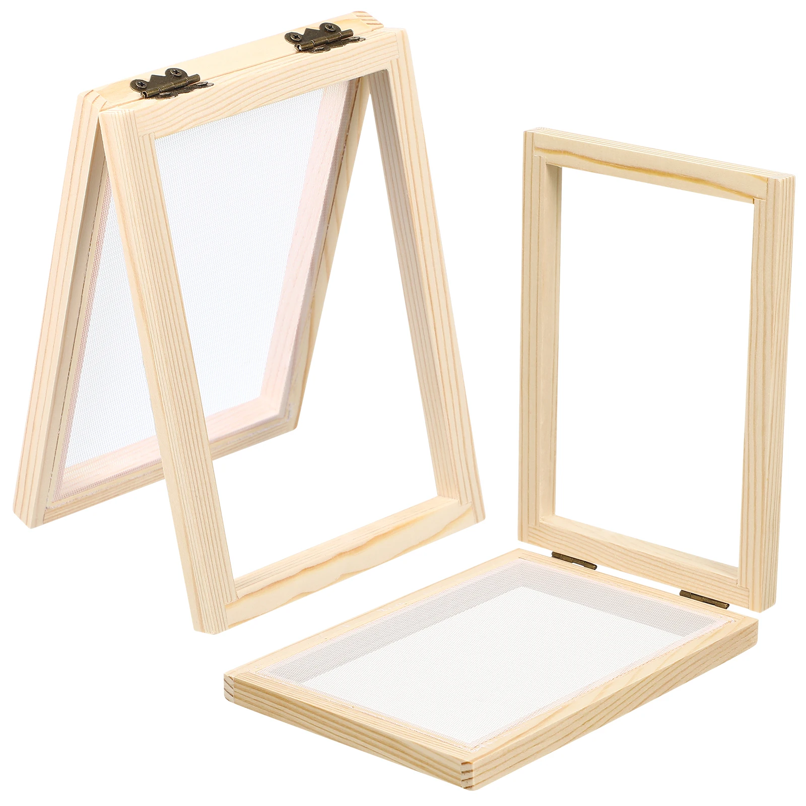 

2pcs Wooden Paper Making Frame Kit Diy Craft Tool For Kids Handmade Paper Mold Educational Science Children Present Art Craft