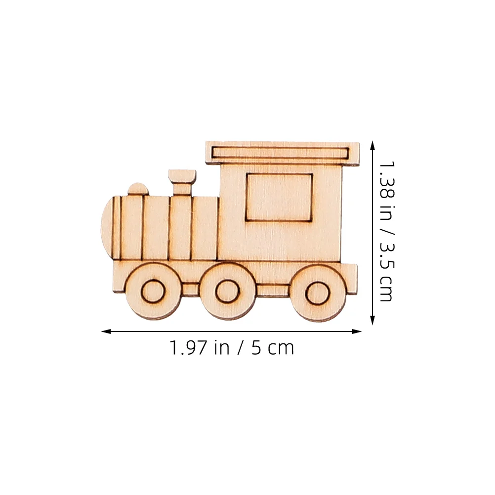 25pcs Unfinished Wood Slices Cutouts For Diy Painting Craft Kids Wooden Vehicle Shapes Blank Transportation Crafts Handmade