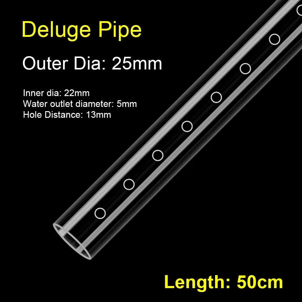 1Pcs New 50cm Fish Tank Rain Spray Bar Acrylic Transparent Rain Shower Outlet Tube External Filter Accessries