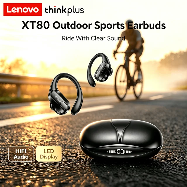 Original Lenovo XT80 Sports Wireless Earphones with Mics, LED Power Display,Hifi Stereo Sound Bluetooth 5.3 TWS HeadphHeadphones 6 Original Lenovo XT80 Sports Wireless Earphones with Mics, LED Power Display,Hifi Stereo Sound Bluetooth 5.3 TWS HeadphHeadphones 6