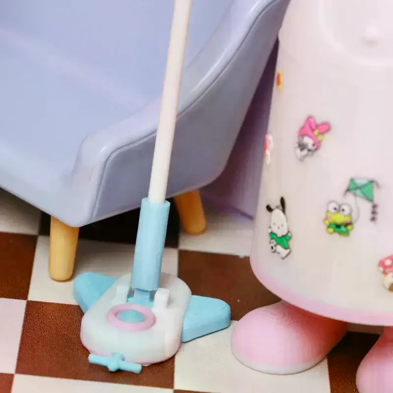 1 Uds. Casa de muñecas en miniatura recogedor/fregona de avión modelo de simulación accesorios de muebles para decoración de casa de muñecas juguetes para juego de imitación regalo
