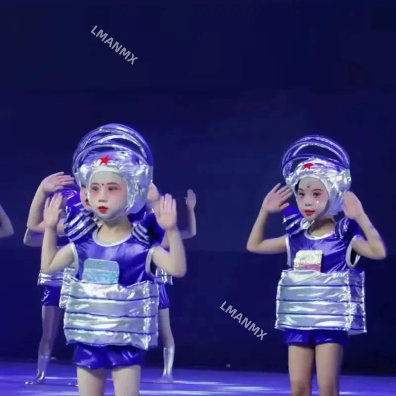 Future Technology Dream Dance Costume AI Space Robot Dance Sports Games Space Aerospace Performance Costume
