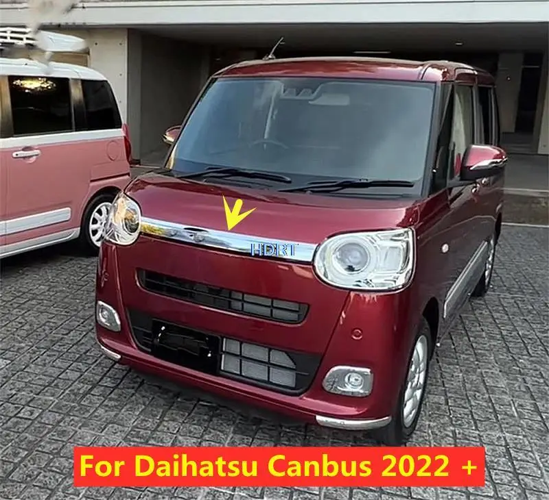 For Daihatsu Canbus 2022 + Front Grille Moulding Grill Hood Engine Cover Trim Strip Car Styling Protector Decoration Accessories