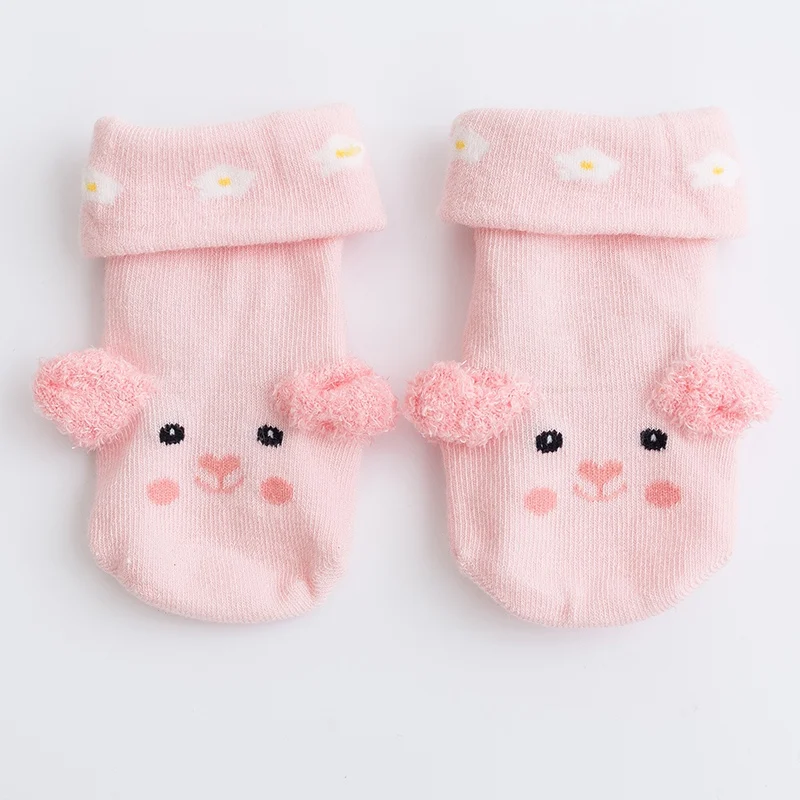 Baby Socks Stereoscopic Ear Decor Sock Baby Cartoon Pattern Stockings Short Socks for Infant Toddler Boys Girls Sock