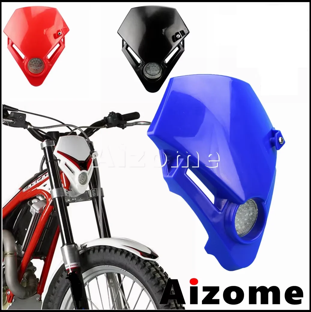 Enduro Motocross LED Head Light Mini Motorcycle Headlight Fairing Dual Sport Supermoto Lamp For GASGAS TXT PRO EXC GSX ZXR CBR