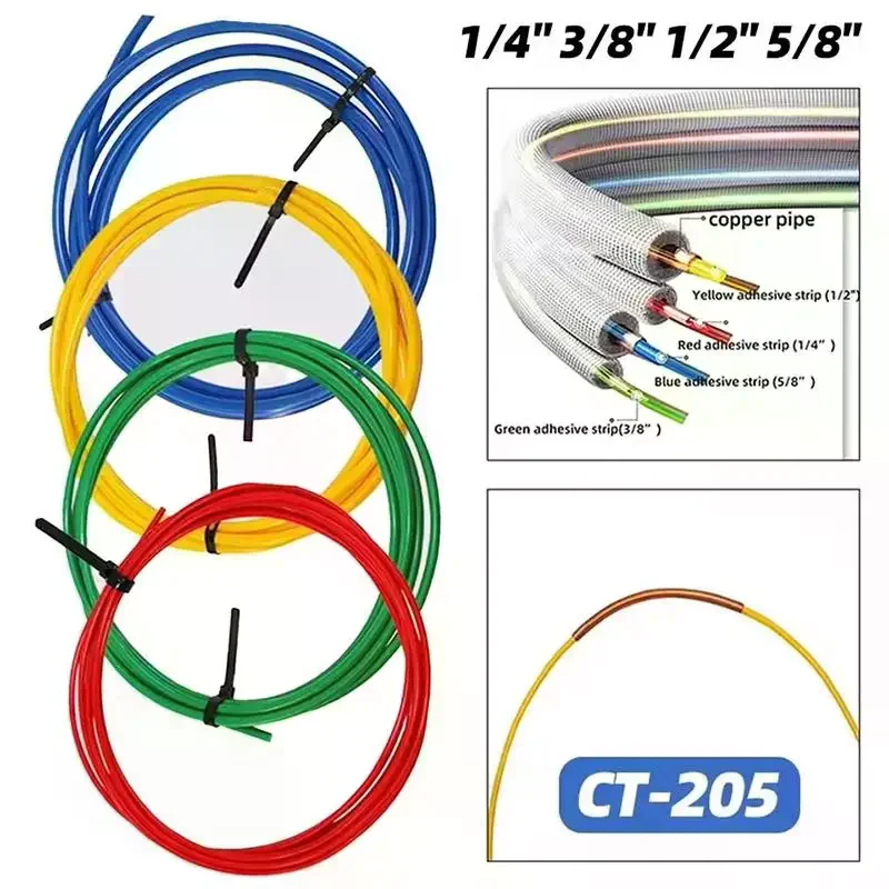 Pelindung Pipa Tembaga Plastik PE 1/4"/3/8"/1/2"/5/8' Alat Perlindungan Pipa Tembaga Anti-Deformasi untuk Pendingin Udara ﻿