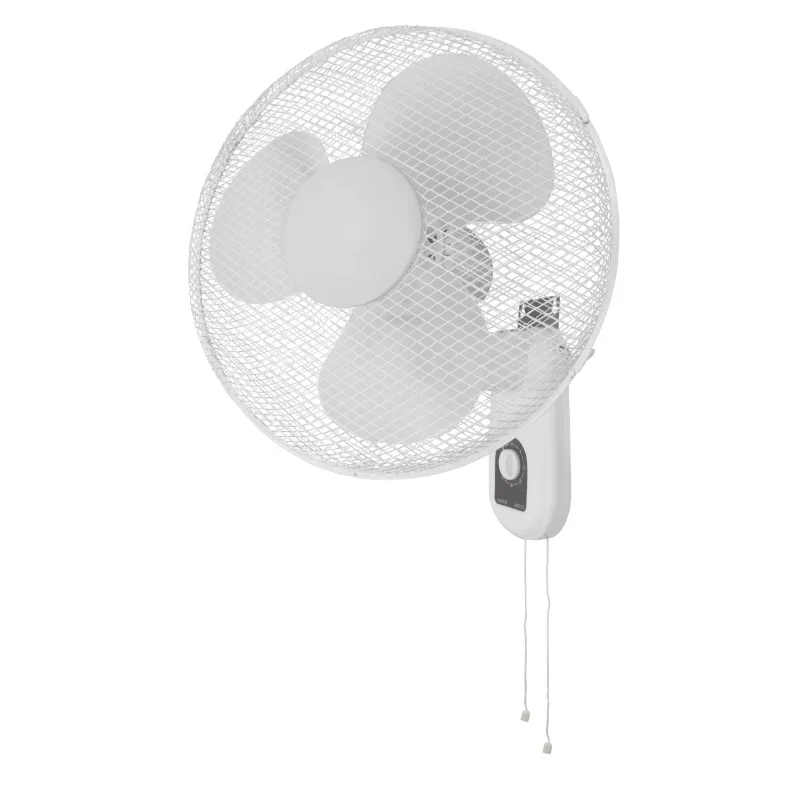 Oscillating 3 Speed Setting Cool Wall Mounted Fan with two pull lines switch