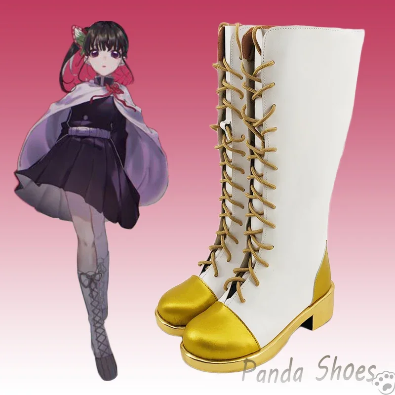 Tsuyuri Kanao Cosplay scarpe Anime personaggio Anime Cos stivali lunghi Costume Cosplay Prop scarpe per la festa di Halloween