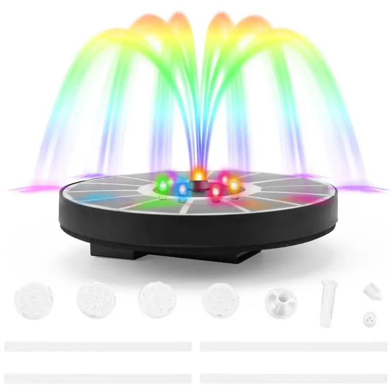 ABVT-3.5W Solar Fountain For Bird Bath LED Solar Water Fountains With 2200Mah Battery Solar Powered Fountain Pump
