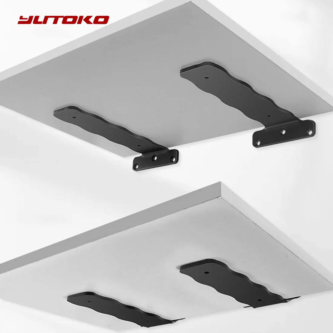 

Yutoko Floating Sshelf Bracket Heavy Duty Brackets Large Metal Shelf Wall Mounted Floating Triangle Hand Welded Countertop Holde