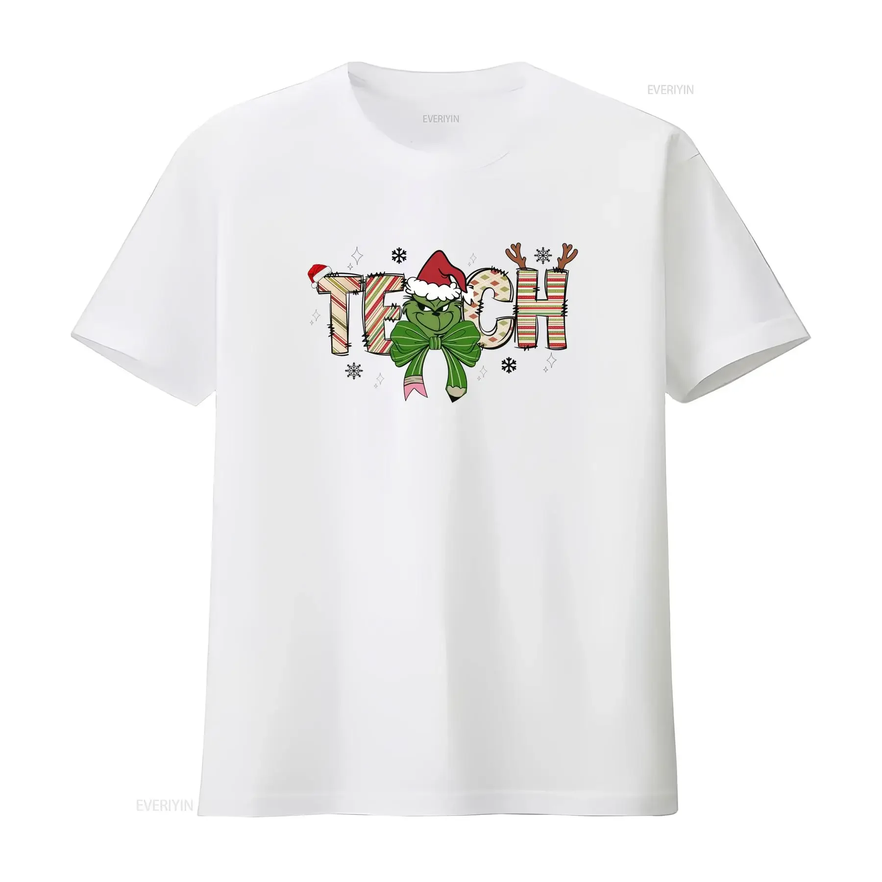 Christmas Teacher Sweater Cute GifT T Shirt Teach for Appreciation vintage Washed Versatile designer clothes