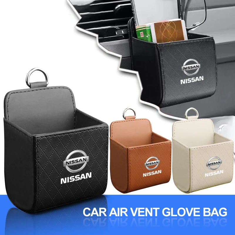 Car Air Outlet Multifunctional Storage Box Car Storage Hanging Bag for Nissan X-trail Qashqai Note Juke Sentra Patrol Navara Mic