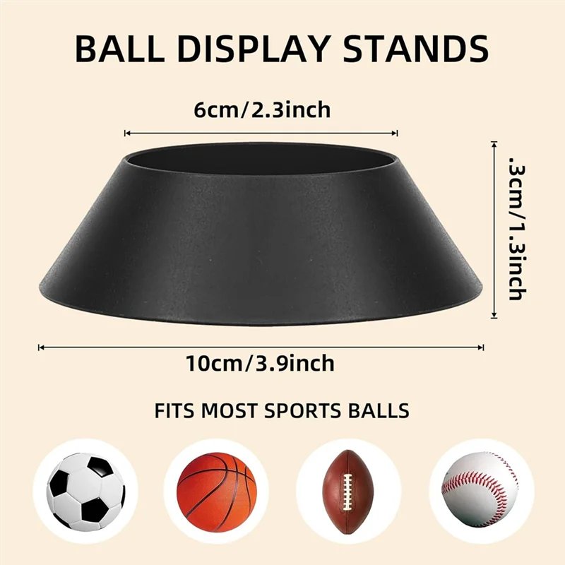 B48B-Ball Display Stand 6-delig Sportbal Standhouder Opbergrek Voor Basketbal, Voetstuk, Voetbal, Voetbal Volleybal