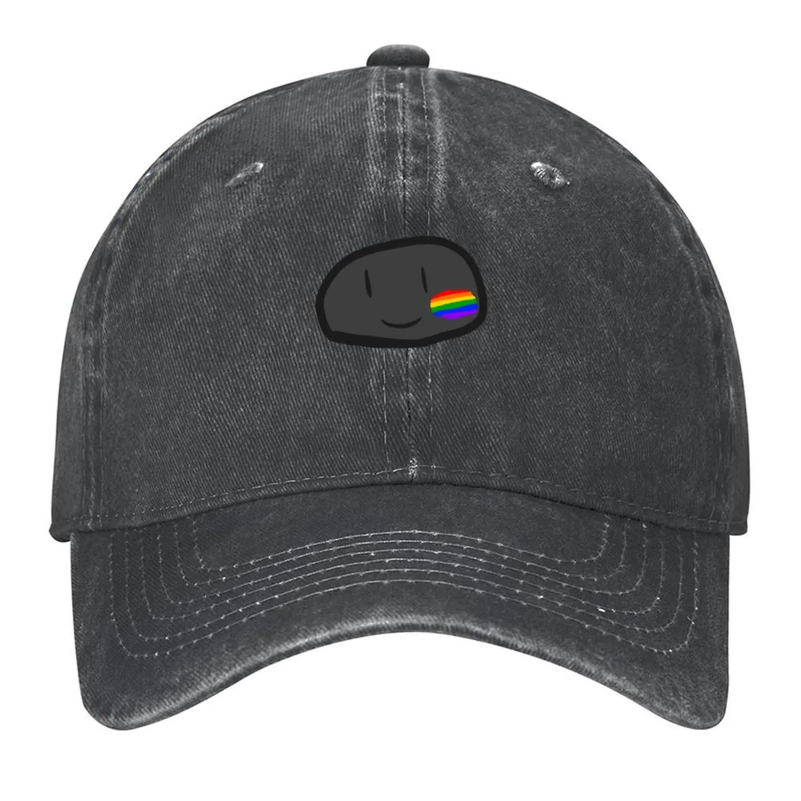 

LGBTQ+ Flag Painted Rock Baseball Cap Christmas Hat Military Cap Man men's big size hat summer hat Women's Golf Wear Men's
