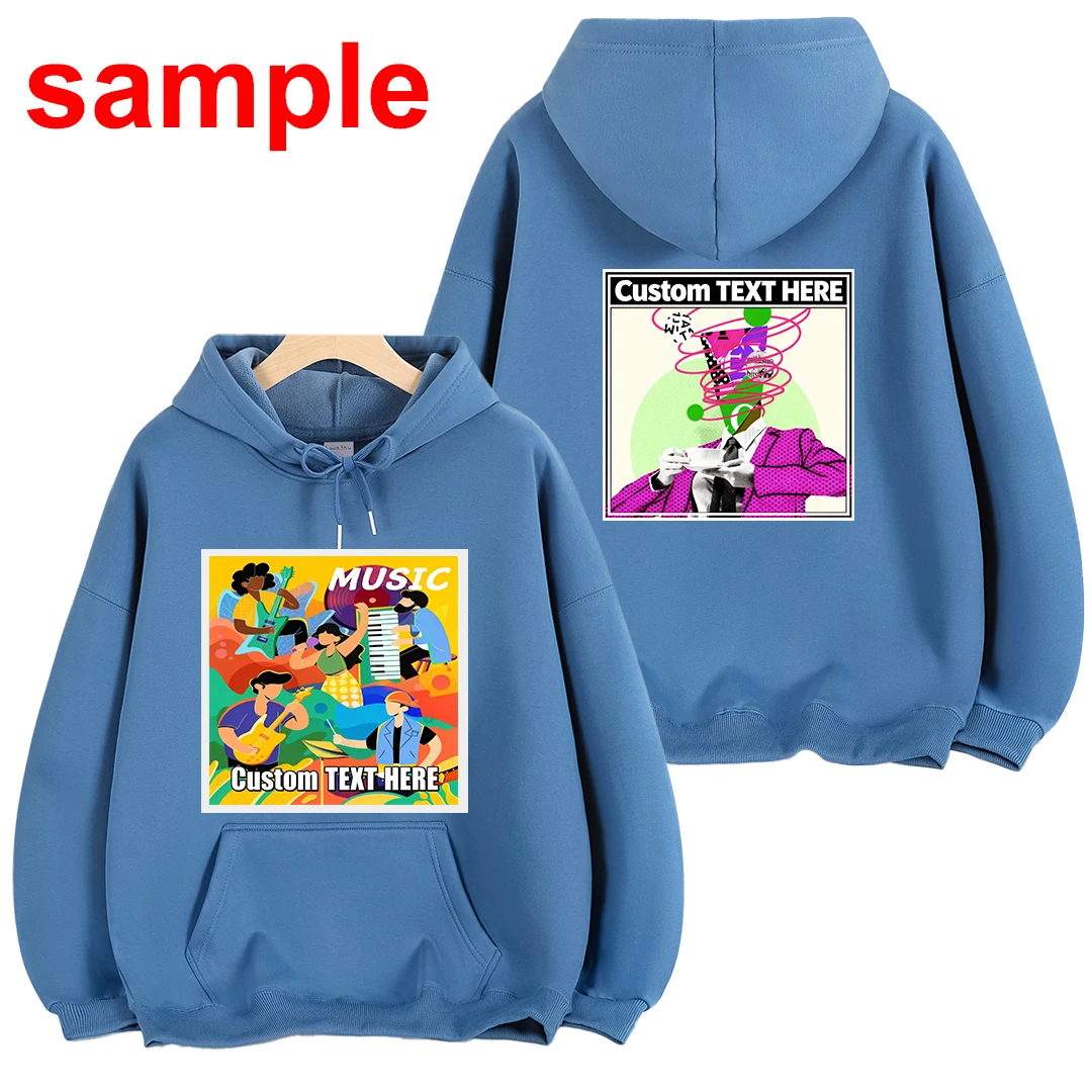 Novo inverno personalizado gráfico masculino de pelúcia hoodies gota ombro grosso moletom feminino impressão personalizada casual algodão pullovers