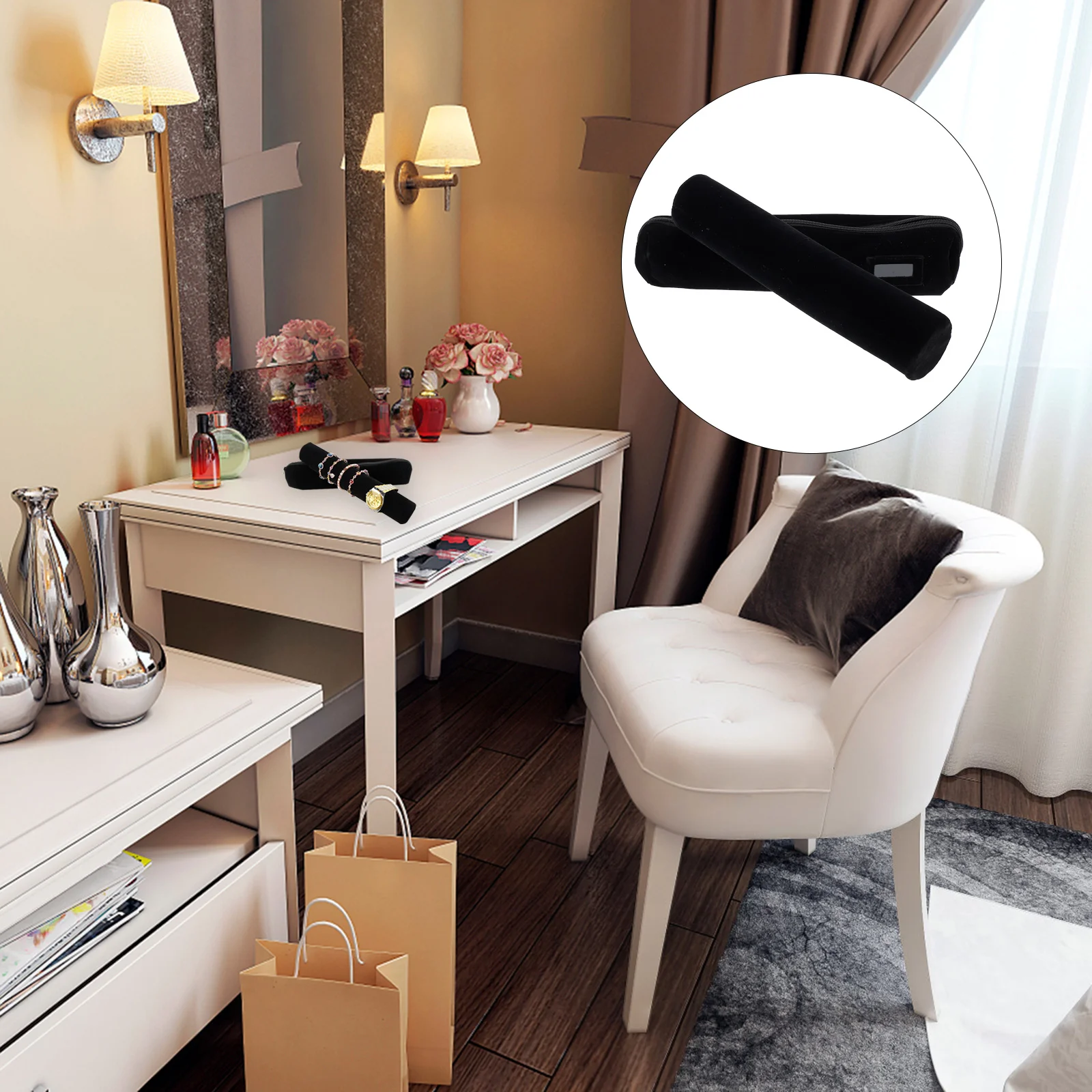 

1 Set Jewelry Storage Lightweight Bangle Watch Holder Travel Home Display Tool Soft Material Bracelet Storage Roll Watch Roll
