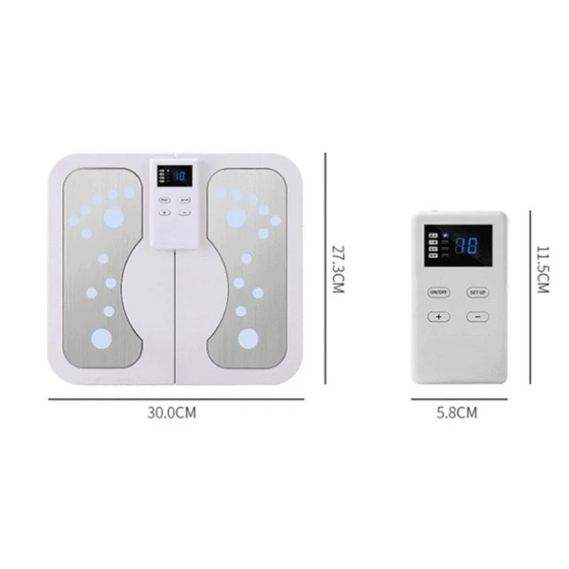 EMS Electric Pulse Foot Massage Mat, Intelligent Acupuncture Vibration Massager With Hot Compress For Foot And Leg Muscle Relief