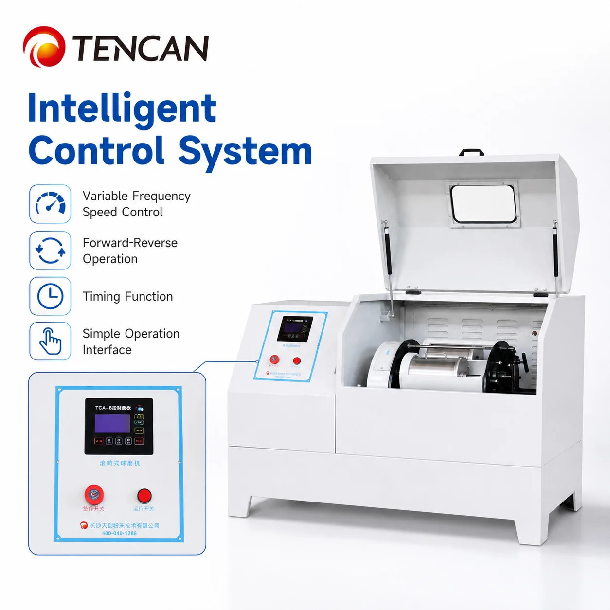 Custom Electric Heavy-Duty Horizontal Planetary Ball Mill Motor Bearing Ceramic Food Processing Anti Settling Grinding