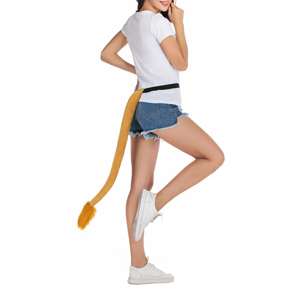 

1Pcs Lion Tail Prop Premium Cloth Lightweight Comfortable Reusable Cosplay Costume Accessory for Halloween Party Masquerade