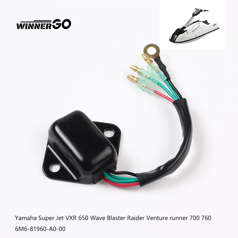 Jetski PWC Teile Spannungsregler Gleichrichter für Yamaha WaveRunner Blaster Raider Venture 700 760 Super Jet VXR 650 6M681960A000 – Detail 2