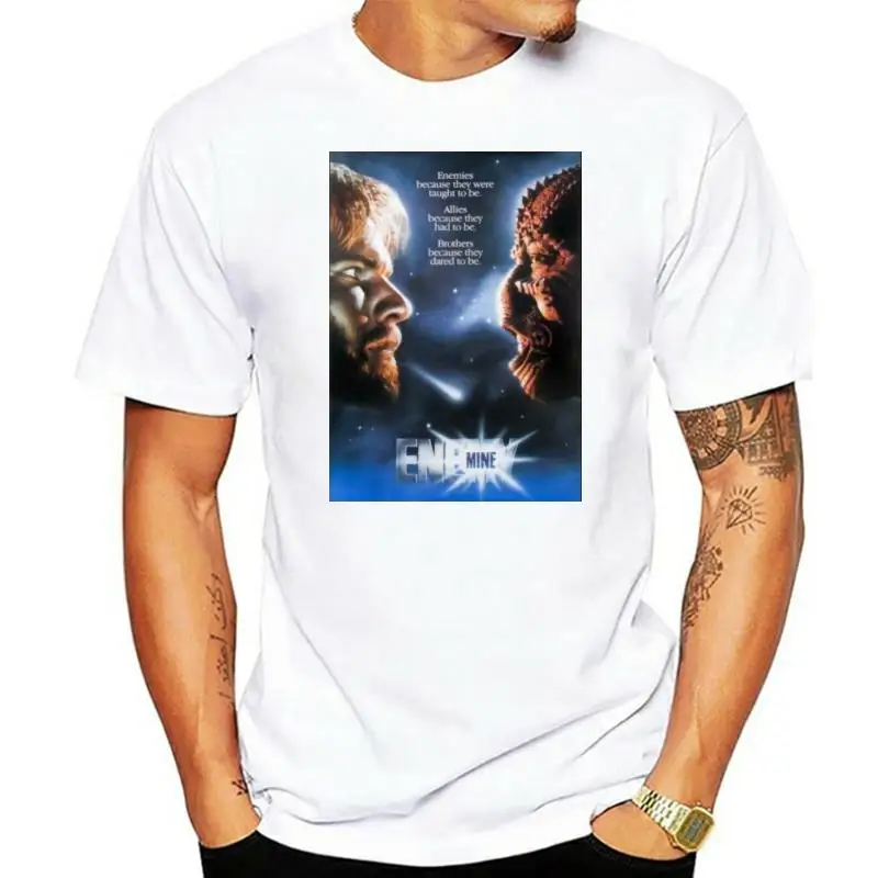 Enemy Mine Retro T-shirt  Mens Tee Quaid Gossett Jr Alien Movie Fan New From US