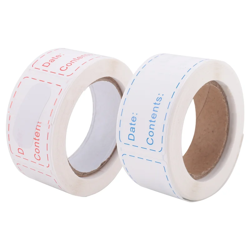 Y50A-300Pcs ملصقات الفريزر القابلة للإزالة 1 × 3 بوصة ملصقات تخزين المواد الغذائية، ملصق ورقي لفريزر الثلاجة سهل التنظيف #4