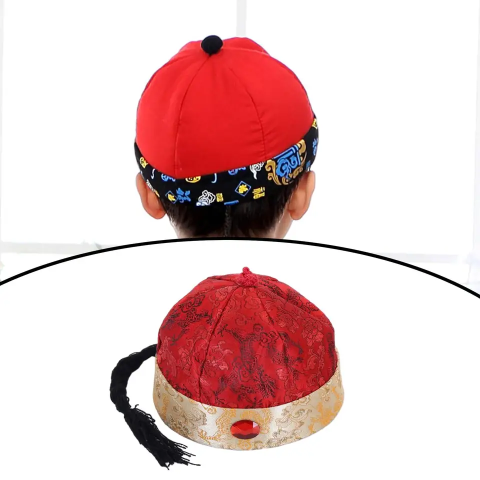 ポニーテール付き中国の装飾用帽子、装飾的な天使の帽子、qing Ear Hat