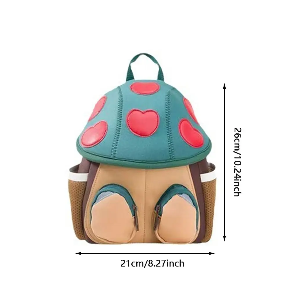 Mochila cogumelo bonito dos desenhos animados, maçã e abóbora design, sacos escolares do jardim de infância para criança de 1 a 3 anos