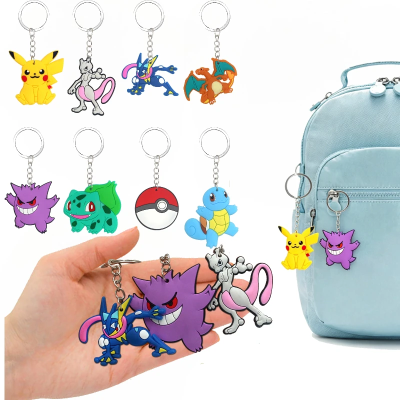 Llavero de la serie Anime Pokemon, bonito colgante de Charizard Pikachu, decoración, recuerdos para fiestas de cumpleaños, regalos de recompensa para profesores, juguetes