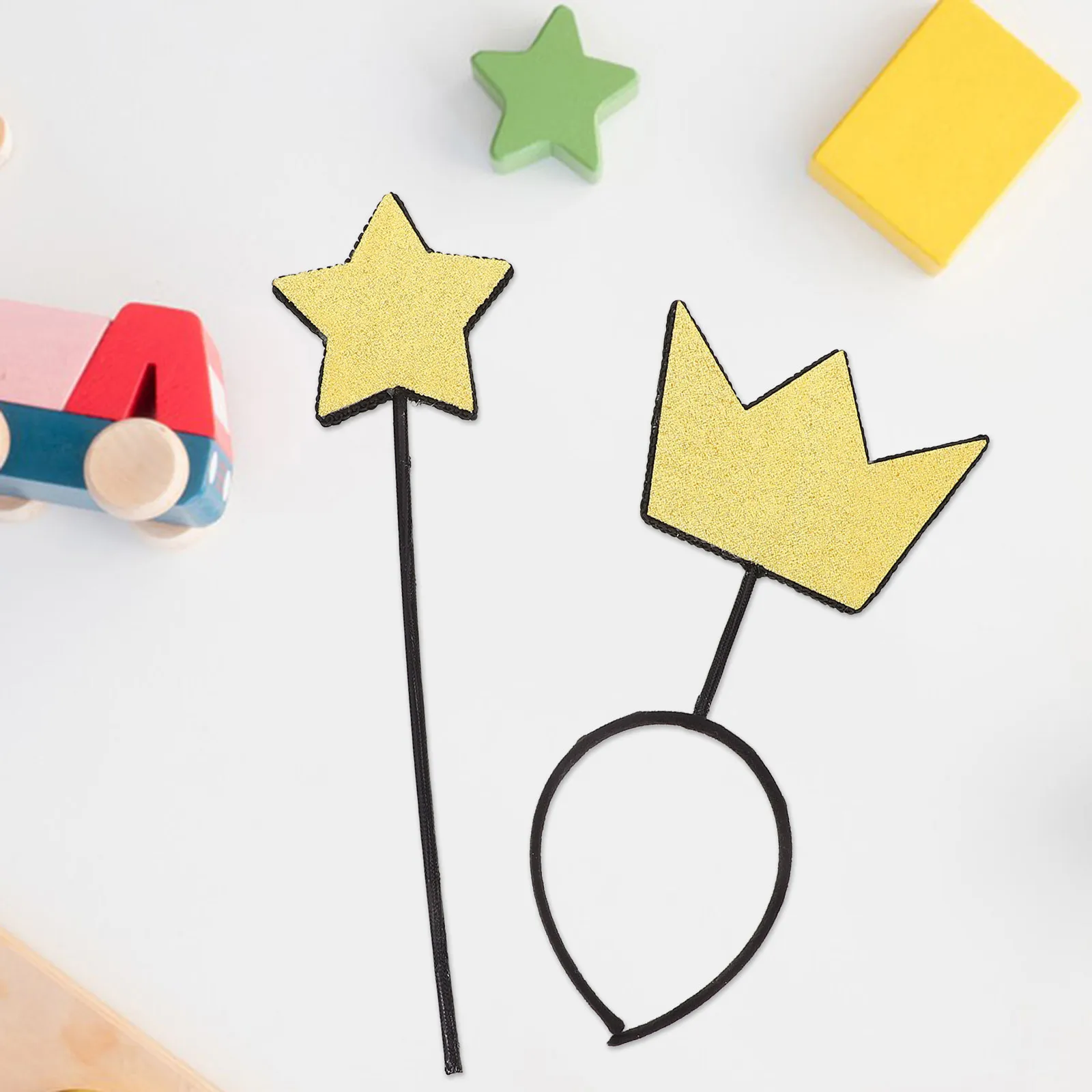 Fairy Wand Crown Headband Set Lightweight Foam For Halloween Christmas Cosplay Parties Kids Adults Costume Decor