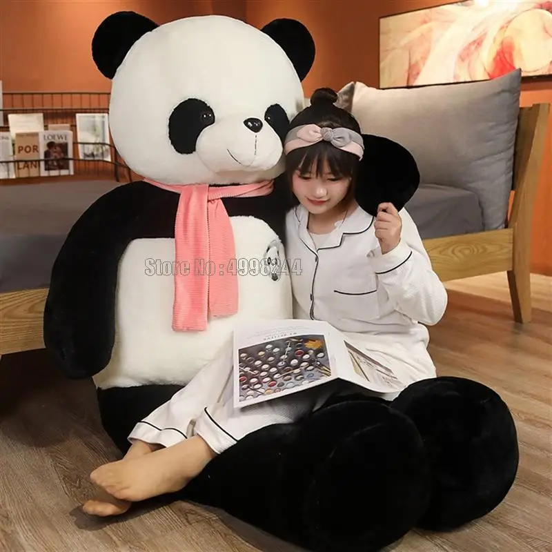 Cute Baby Big Giant Scarf Panda Bear Plush Stuffed Animal Doll Animals Cartoon Kawaii Dolls Girls Lover Gift Toy