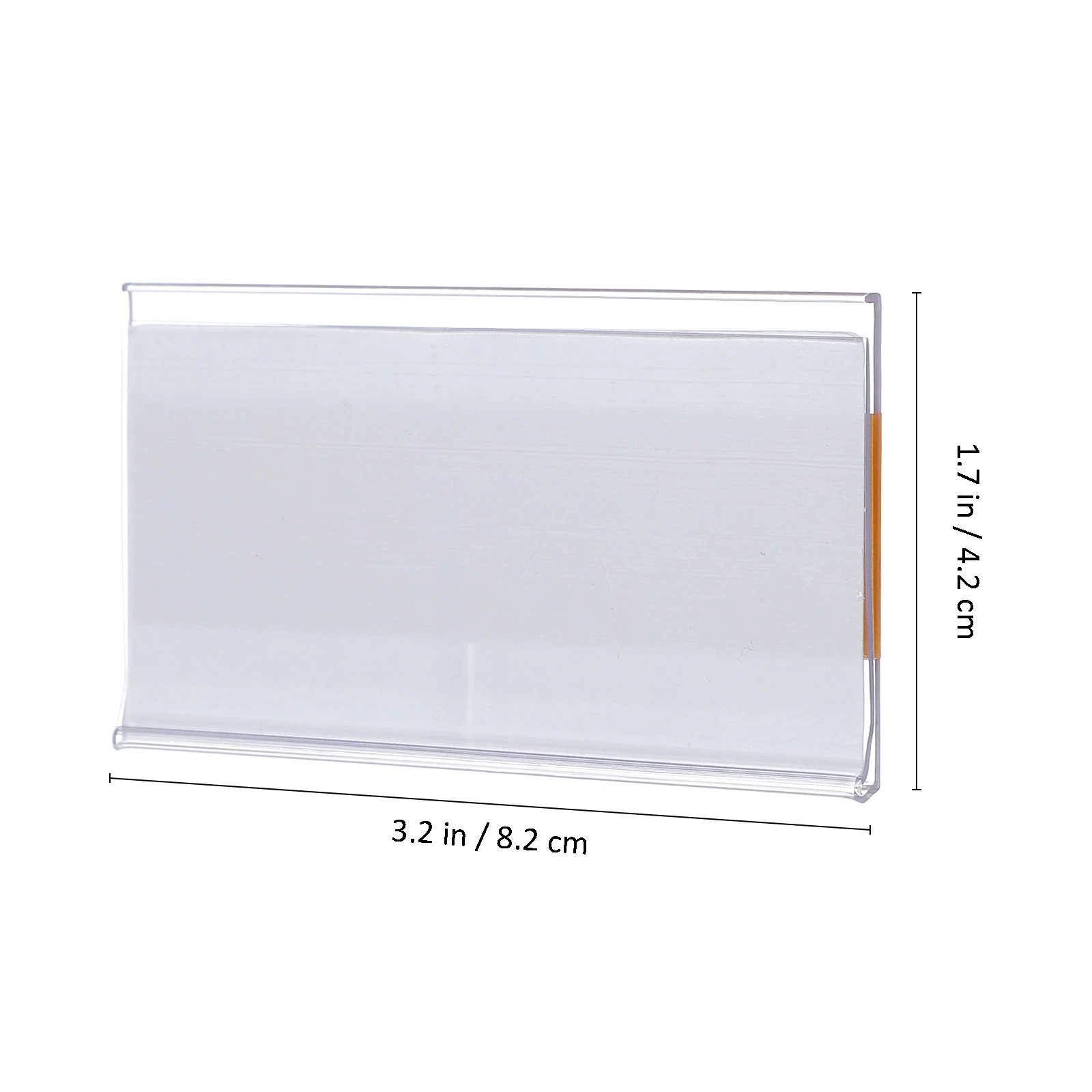 

60Pcs Transparent Labels Shelf Tag Holders PVC Material Adhesive Drawer Labels Wire Shelf Clips for Organizing