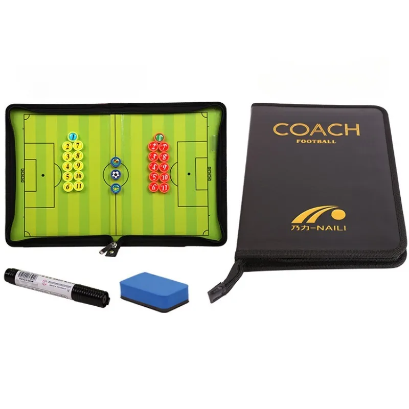 Foldable magnetic tactical board  football training tactical clipboard football coach tactical board set with large board eraser