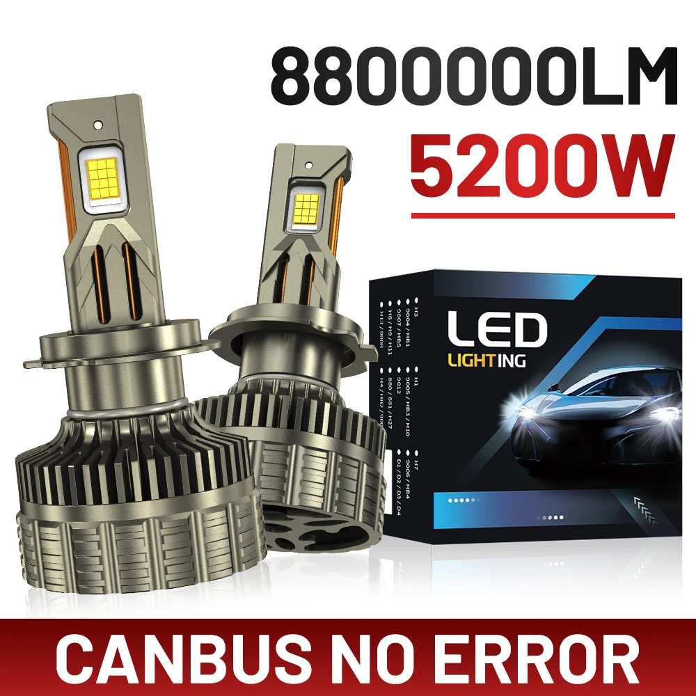 

H7 Led Long Life Version H4 Headlight Bulb 6000K Canbus Car 8800000LM H1 9005 9006 9008 H11 Led Low Temperature High Brightness