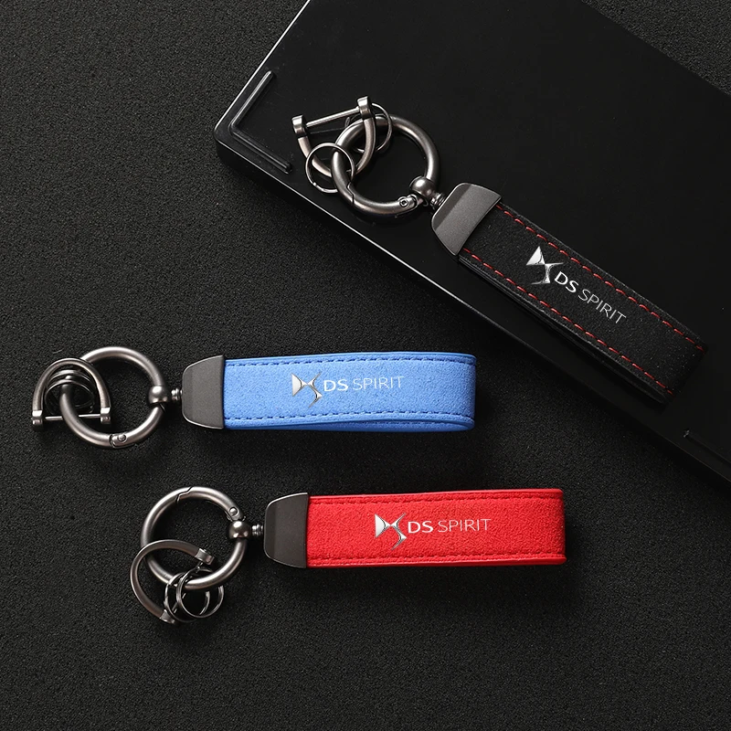 Suede Metal Buckle Car Keychain Business Gift with Logo keyring For Citroen DS SPIRIT DS3 DS4 DS4S DS5 5LS DS6 DS7 DS Car