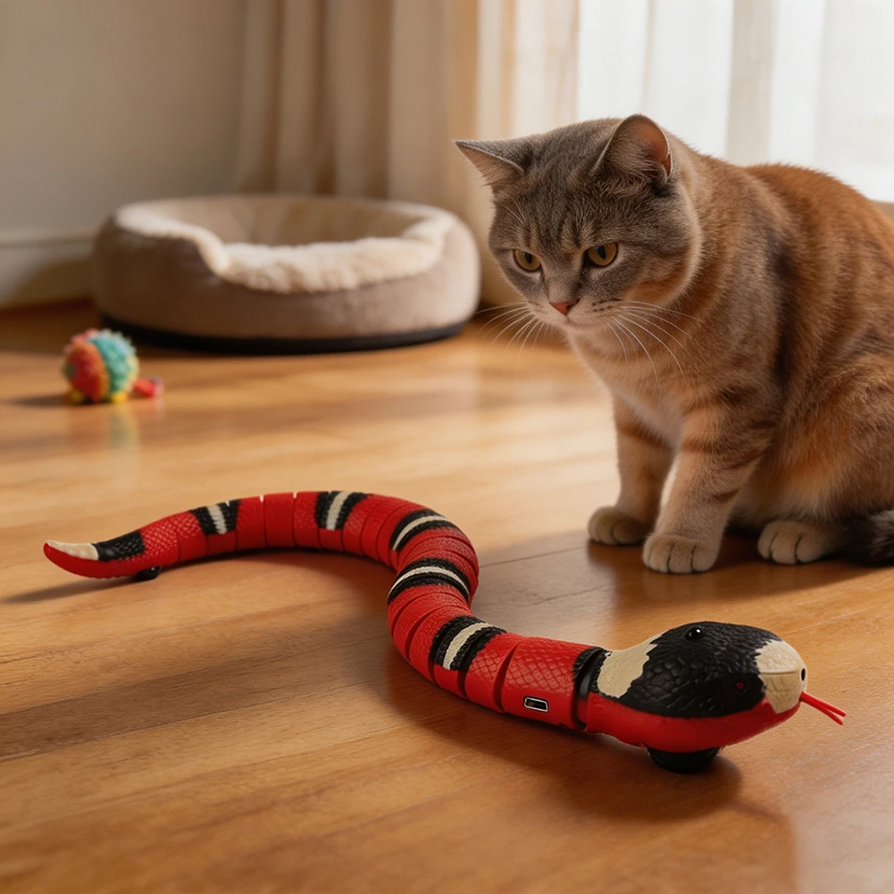 Pet Toy Snake Interactive Obstacle Avoidance Toy For Cats Gag Gift & Novelty Present