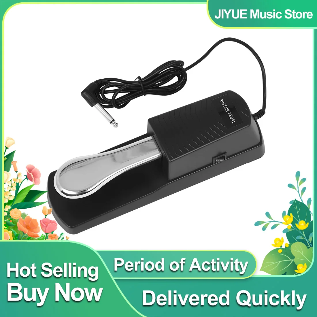 Pedal de sostenido de Piano, parte inferior antideslizante, estribo de instrumentos musicales, Piano Electrónico, teclados MIDI, accesorios de instrumentos