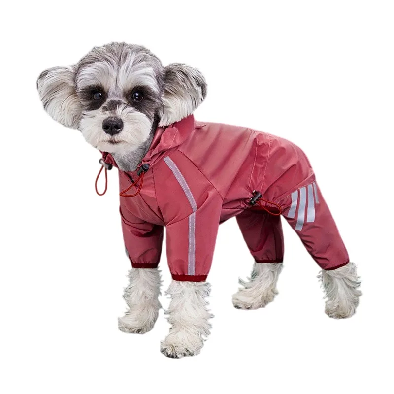 Puppy Raincoat Waterproof Dog Clothes Chihuahua Schnauzer Rain Coat for Small Dogs Jumpsuit Reflective Raincoat Dogs Accessories