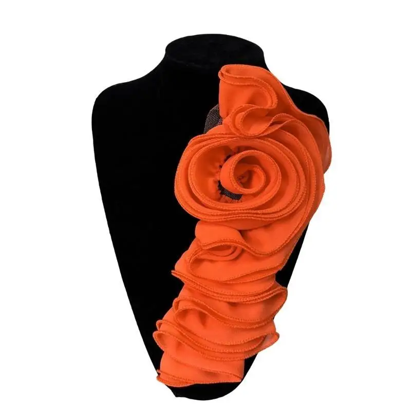 

39BD Handmade Flower Appliques Craft Dance Costume Making Materials Ruffle 3D Flower Patches Garment Sewing On Applique