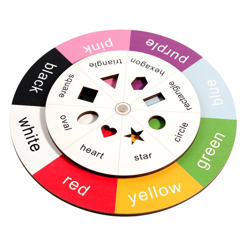 어린이 영어 회전판 게임 색상 인식 모양 맞추기 유치원 교구 조기 교육 계몽