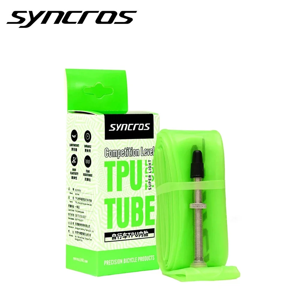 SYNCROS Road Bicycle Tire 60 80mm TPU New Material Bike Inner Tube 700C 23/25/28/30/32 Length French Valve 48g/50g